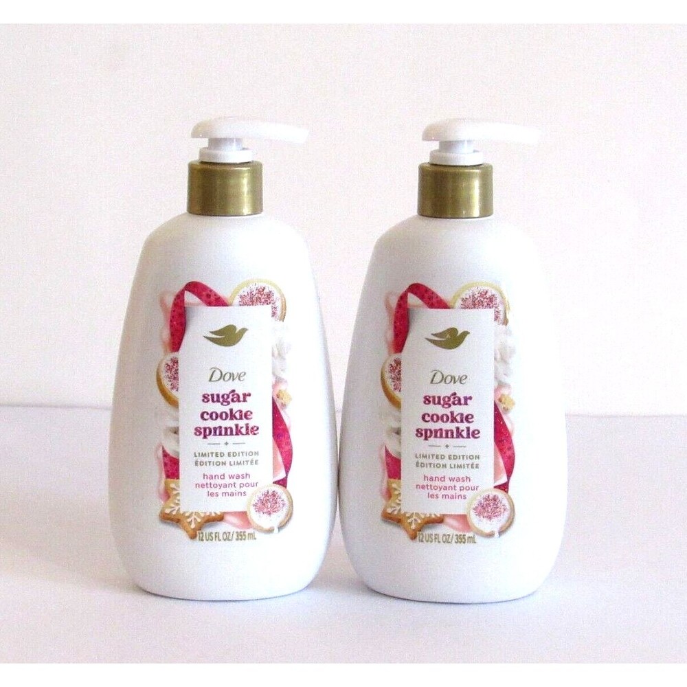 2 Dove Limited Edition Holiday Treats Sugar Cookie Hand Wash (2) 12 Oz Bottles